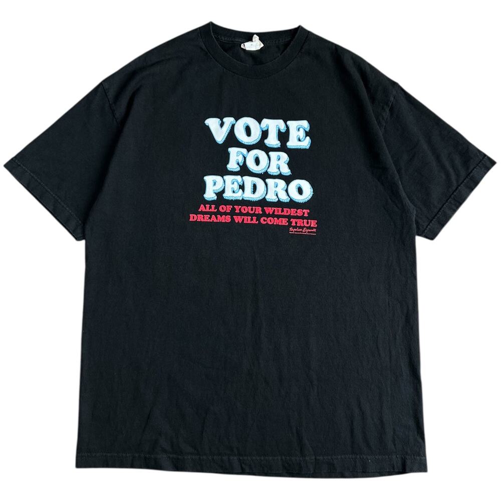 Vintage 2005 Fox & Paramount Napoleon Dynamite Vote For Pedro Movie Promo Tee XL